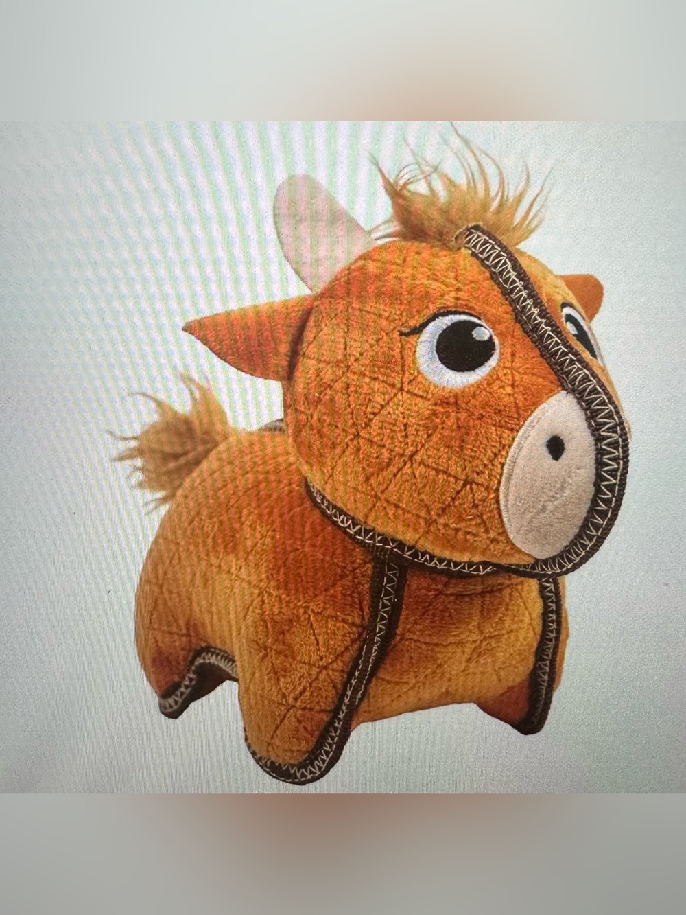 Stuffed Plush Orange Horse Toy for dogs